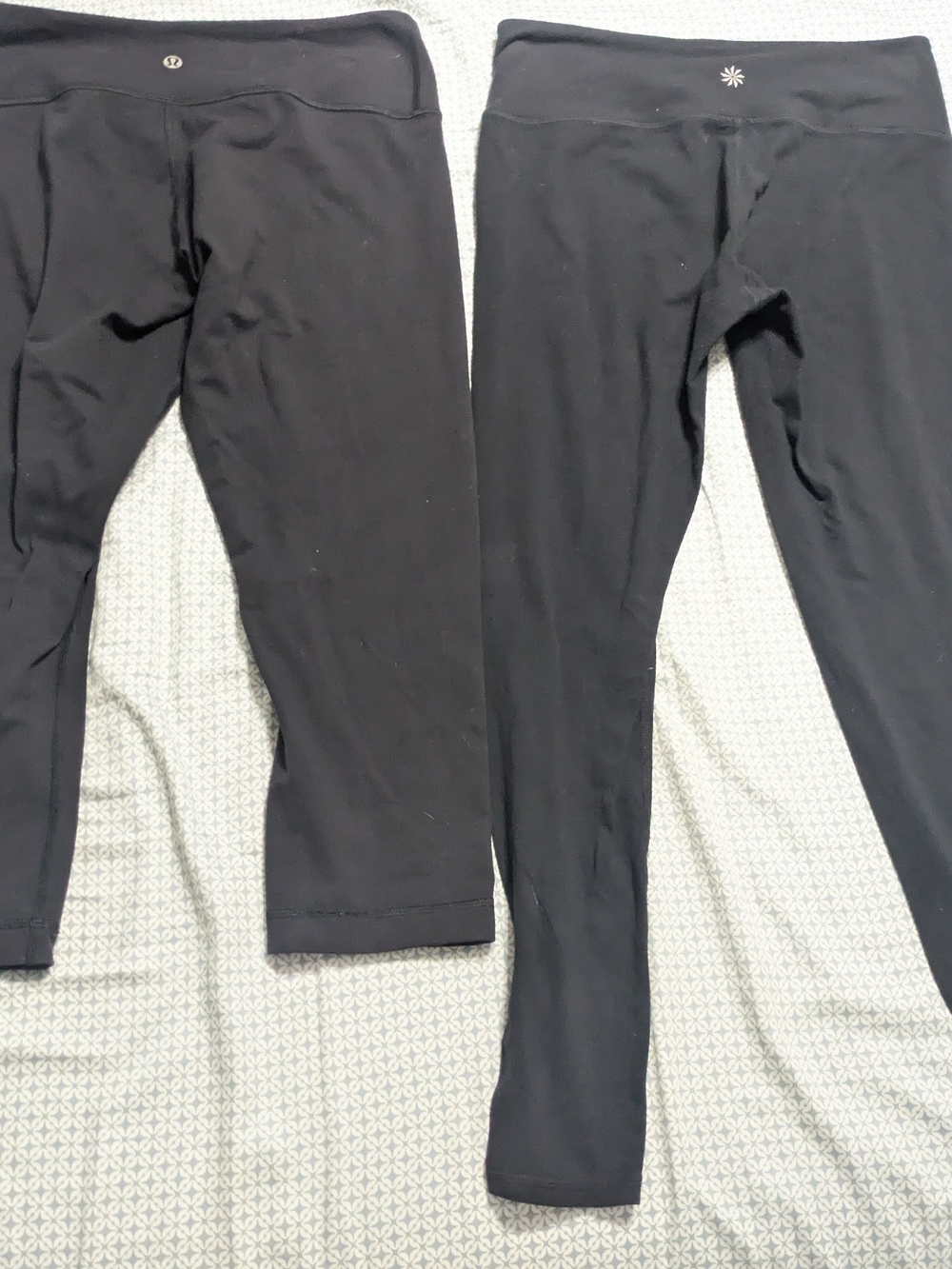 Lululemon & Athleta Black Women's Active Leggings Size 8 Medium Petite